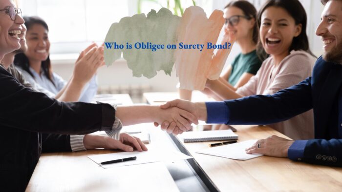 Who is Obligee on Surety Bond? - After signing a contract entities shaking hands seated at the boardroom desk.